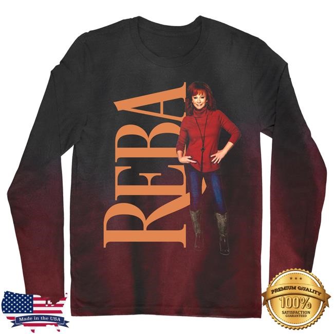 Official Reba Mcentire Merch Store Reba Ombre Long Sleeve Top Shirt RebaMcentire