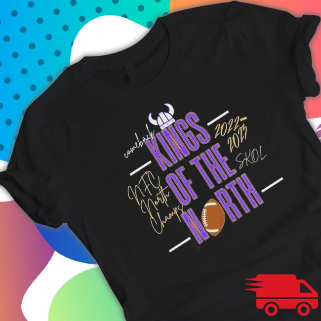Official Minnesota Vikings King of the North 2022-2023 NFC North Champs Skol Hoodie