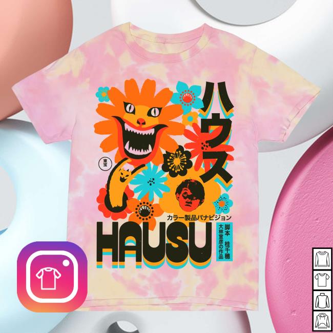 Official Studiohouse Designs Hausu (House) Tie Dye T Shirt Bananas (Pink/Yellow)