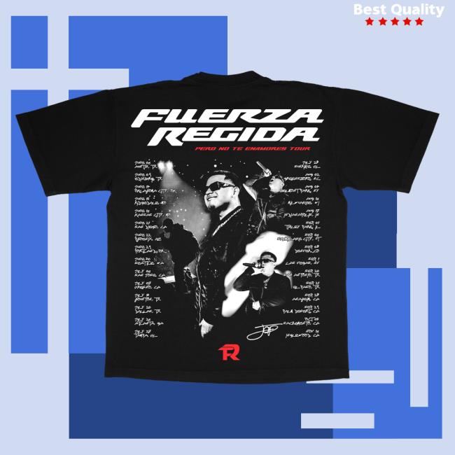 Official Corridos - Black Tee Official Fuerza Regida Shop Merch Corridos - Black T-Shirts