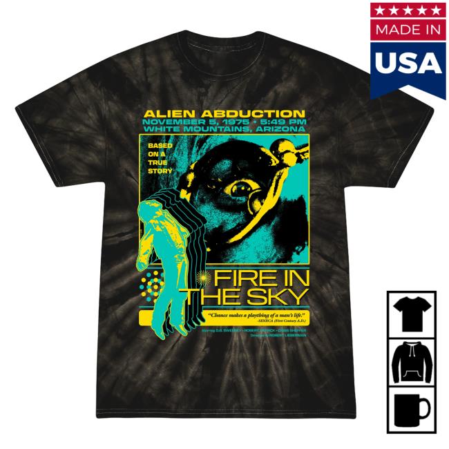Official Studiohouse Designs Fire In The Sky Tie Dye New Shirt Black