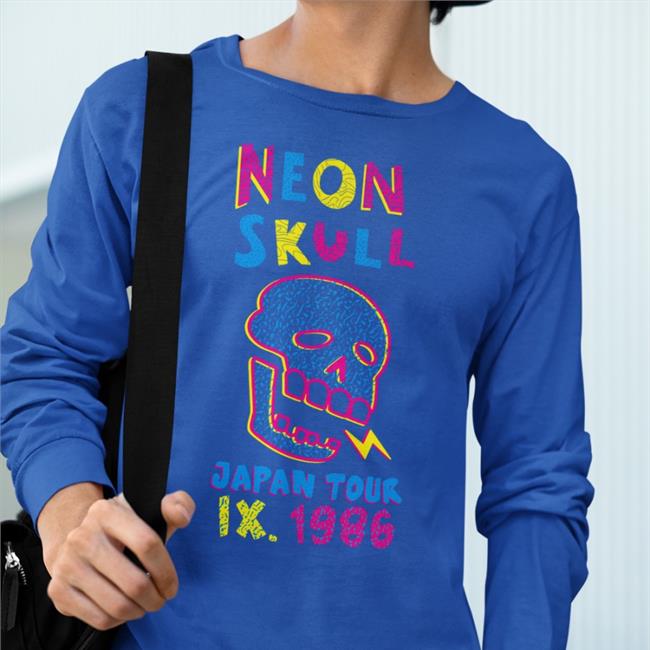 Fangamer Shop Neon Skull Japan Tour Ix 1986 T-Shirts By Nina Matsumoto