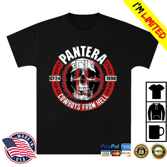 Official Pantera Merch Store Shop Pantera Cfh Skull Circle Shirts