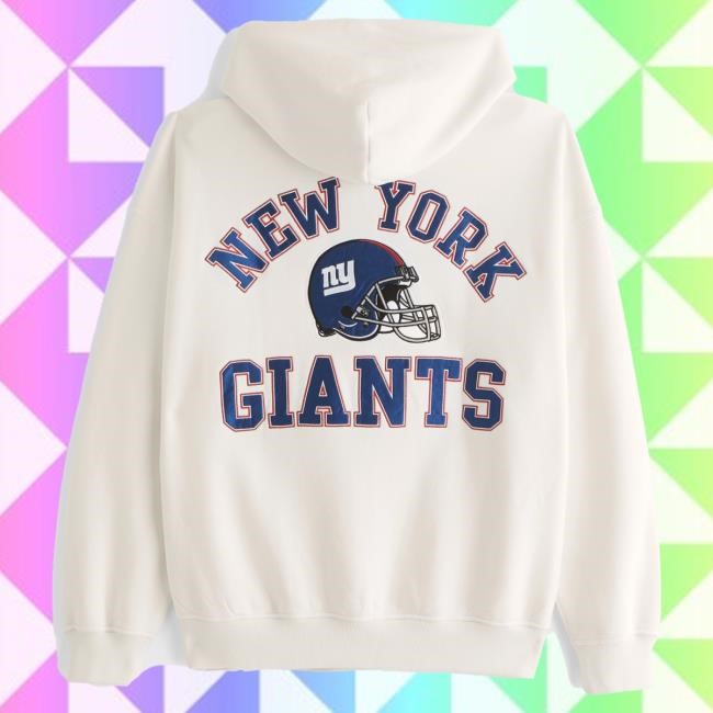 Official Abercrombie And Fitch Merch New York Giants Graphic Hood NFL by Abercrombie