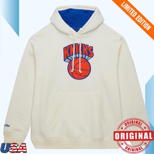 Men's Royal New York Knicks Snow Washed Fleece Pullover Hoodie