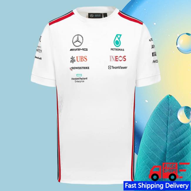 Official Lewis Hamilton George Russell Mercedes-Amg F1 2023 Team Driver Tees