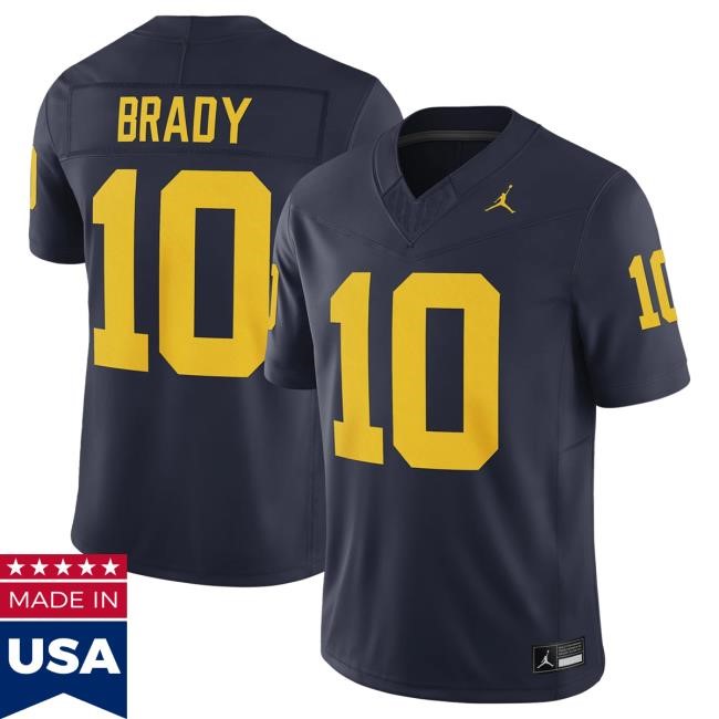 Michigan Wolverines Jordan Brand Limited Jersey #10 Tom Brady Hot Shirt The M Den Shop Official