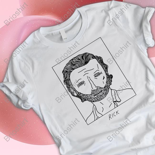 Badly Drawn Celebs Shop Badly Drawn Rick Grimes Walking Dead T-Shirt Ricksprickk