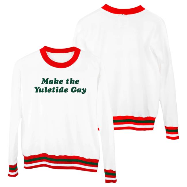 Official Kacey Musgraves Merch Store KaceyMusgraves Make The Yule-Tide Gay Popover Sweatshirt Kacey Musgraves Apparel Clothing Shop