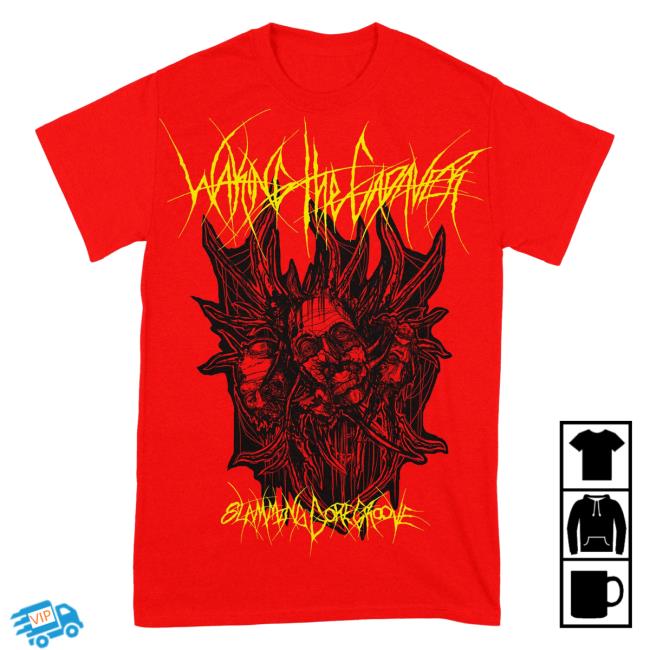 Official Waking The Cadaver Rising Merch Three Headed Demon Red - Three Headed Demon Red Tee Shirt Risingmerch