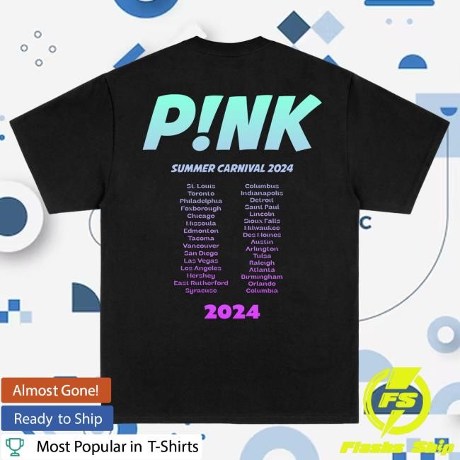 Official Pink Merch P!NK Burst 2024 Tour Shirt 2024