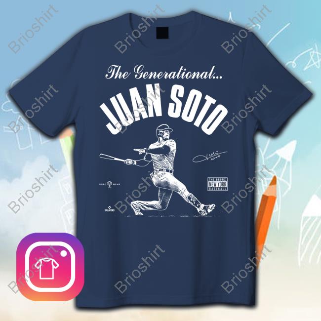 Roto Wear Merch Store Shop The Generational Juan Soto Shirts