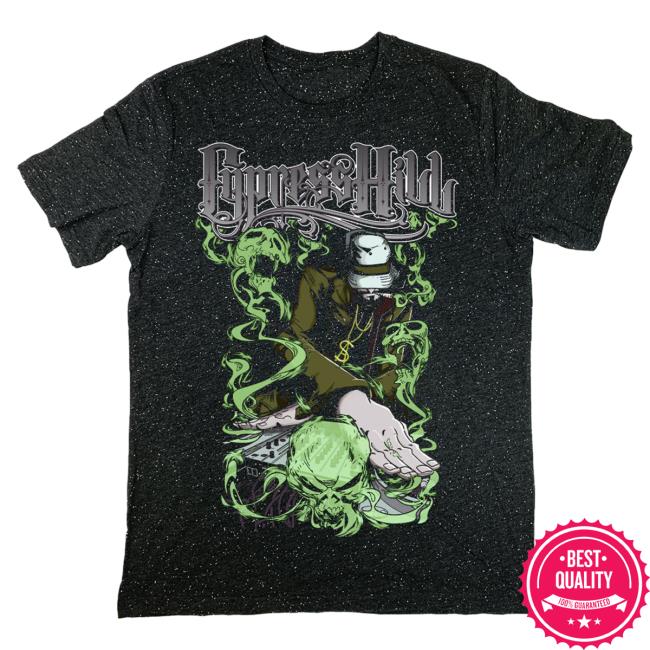 Official Cypress Hill Merch Cypress Hill DJ Muggs Shirt 2023 in Confetti Black CypressHill