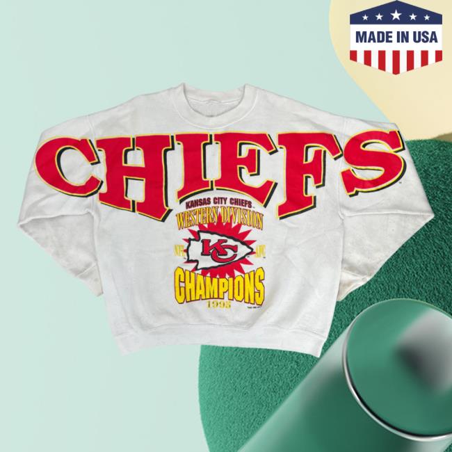 Official Kansas City Chiefs Westside Storey Vintage 90S Large Spellout Kc Chiefs Champions Hoodie