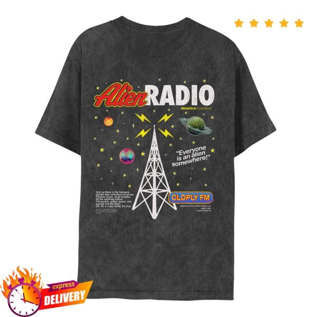 Alien Radio Music Of The Spheres World Tour 2024 New T-Shirt – Coldplay