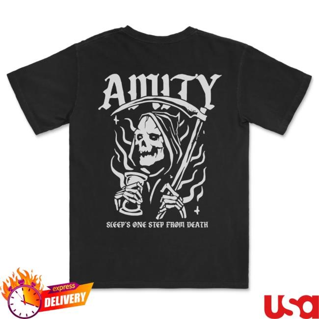 Official Amity Affliction Merch Store Amity Affliction Sleep One Step From Death Shirt (Black)