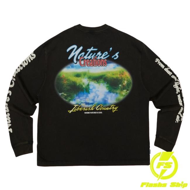 Official Official Jiberish Clothing Jiberish Country Long Sleeve Shirt Washed Black