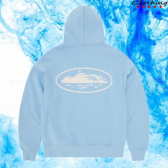 Official Corteiz Island Zip Attractive Hoodie [Baby Blue]