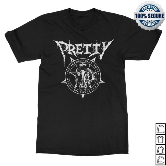 Pretty the Head-Banging Horse "Pentagram" Tee Shirt