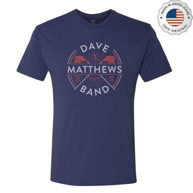 Official Dave Matthews Merch Store Shop Dave Matthews Band Men's Flag T-Shirt