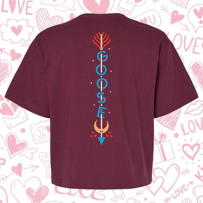 Official Goose The Band Merch Blood Moon Ladies Crop Tshirt