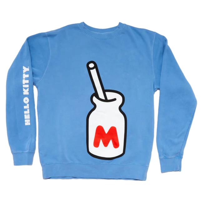 Official Sanrio Apparel Clothing Merch Store Shop Hello Kitty And Friends Around The World Milk Bottle Crew neck