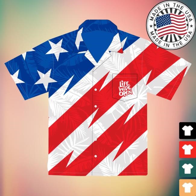 Official C Boys Merch Tropical Rwb Party Suit Button-Up Top Shirt