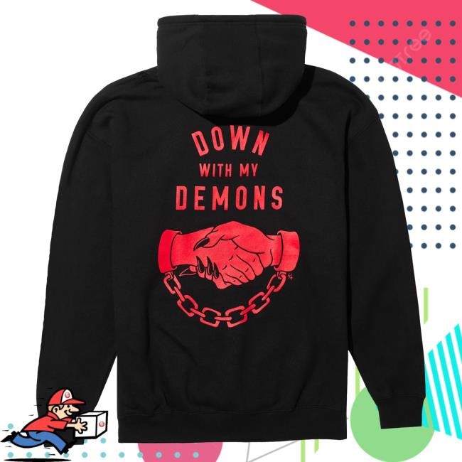 Official Lurking Class Down With My Demons New Shirt - Black/ Red
