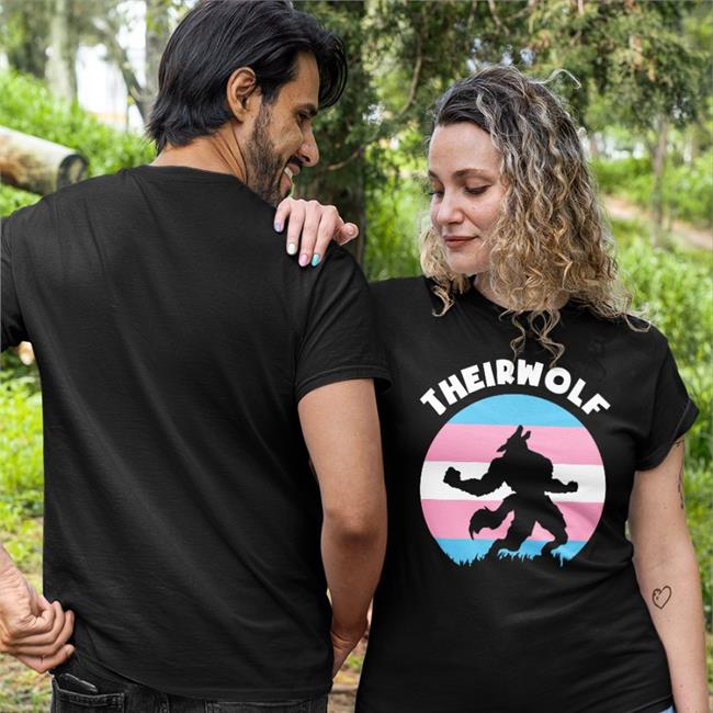 Theirwolf Trans Pride Lgbt Tee Transgender Flag Bvdgrrl
