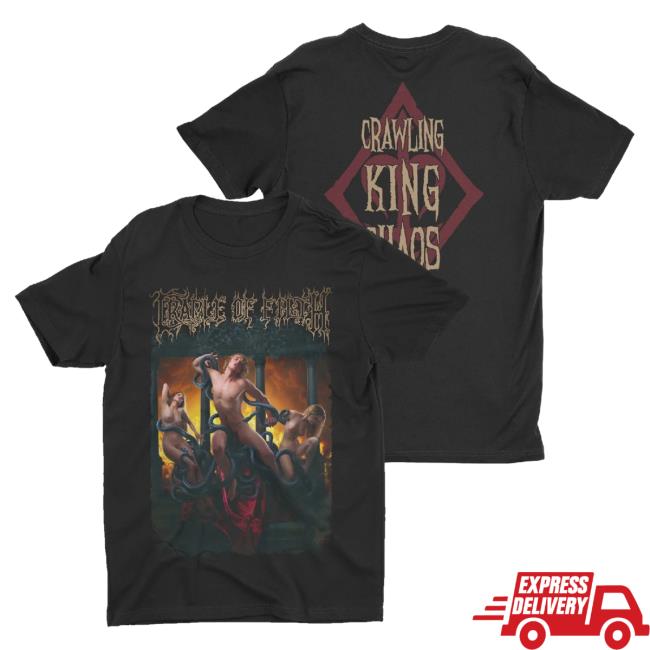 Official Night Shift Merch Indie Merch Store Cradle Of Filth - Crawling King Chaos Popover Shirt NightShiftMerch IndieMerchStore