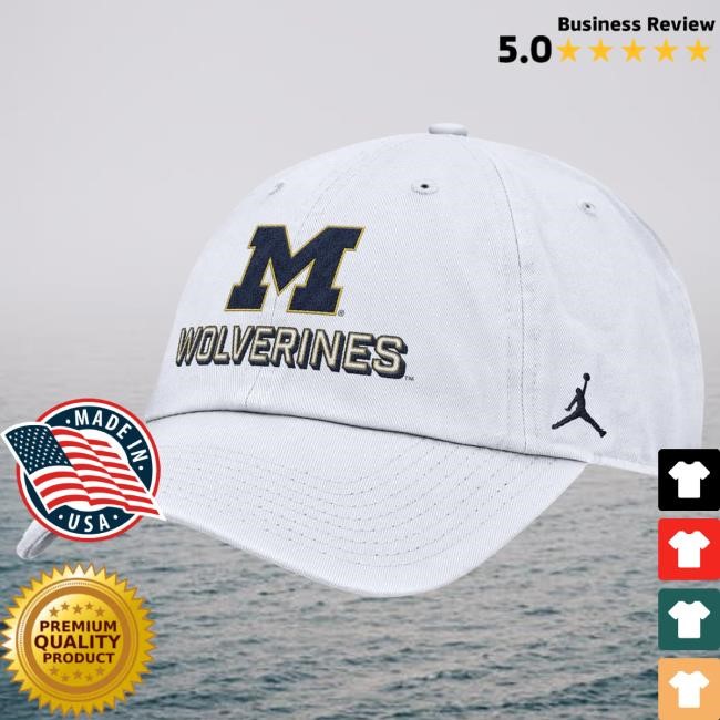 Michigan Wolverines Nike Jordan White Unstructured Adjustable Club Cap The M Den Official Shop