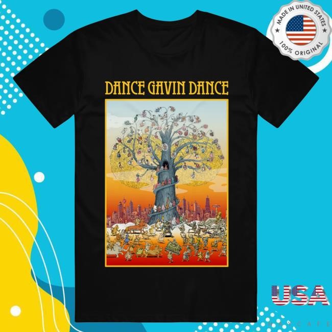 Official Dance Gavin Dance Merch Collage Black Shirt New DanceGavinDance