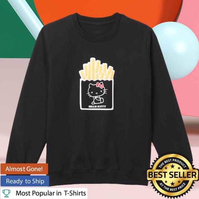 Official Sanrio Apparel Clothing Merch Store Shop Hello Kitty French Fries Hoodies Black