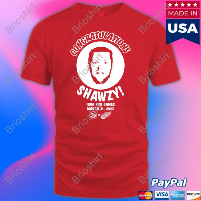 Winnipeg Jets Vs Detroit Red Wings Congratulations Shawzy 1000 Pro Games March 31 2023 Tee Shirt