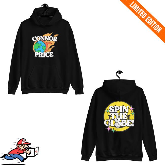 Official Connor Price Merch Globe on Fire Crewneck Sweatshirt