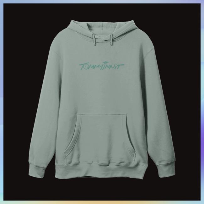 Official Tommyinnit Merch Store Thomas Simons Tommyinnit Signature Hoodie In Dusty Sage Hoodie