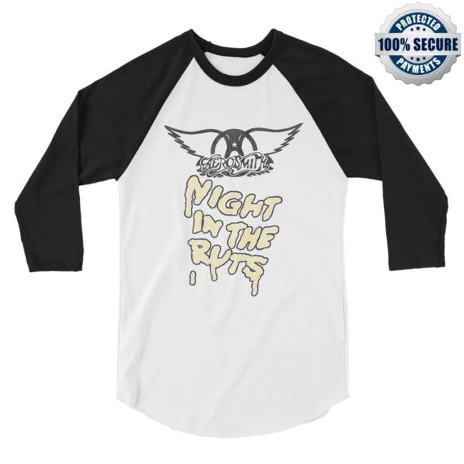 Official Aerosmith Merch Right In The… Raglan Long Sleeve T-Shirt