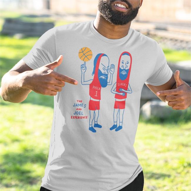 Philadelphia Dmorey The James And Joel Experience Harden And Embiid On The Seventy Sixers Shirt Cookies Hoops Store