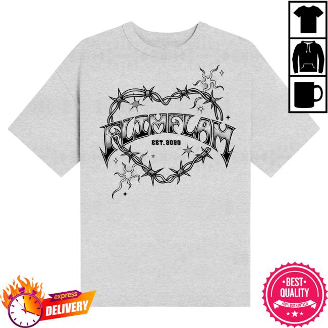 Official Flim Flam Merch Store FF Barbed Wire T-Shirt Grey FlimFlam Apparel Clothing Shop