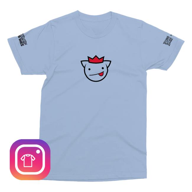 Official Technoblade Merch Store Shop Technoblade X Skeppy Logos Never Dies Agro Skeppy Collaboration Tees Light Blue