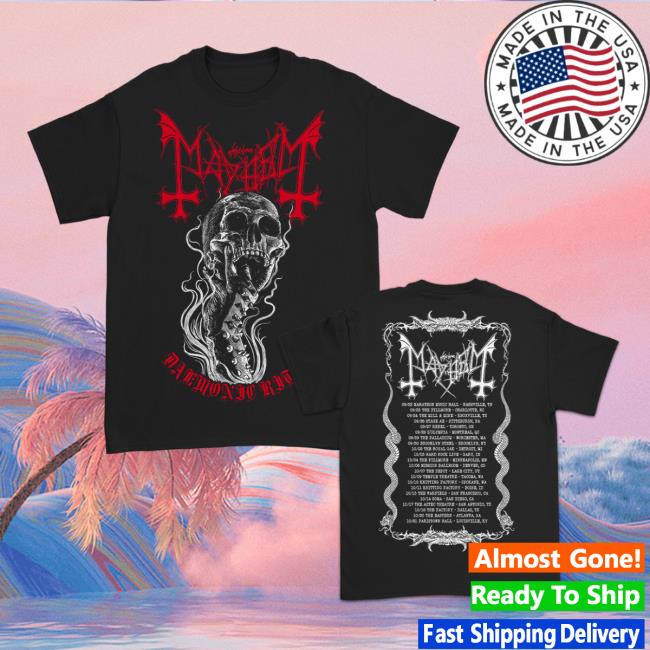 Mayhem Kings Road Store Shop Merch Mayhem Demonic Rites 2023 US Tour Shirt New