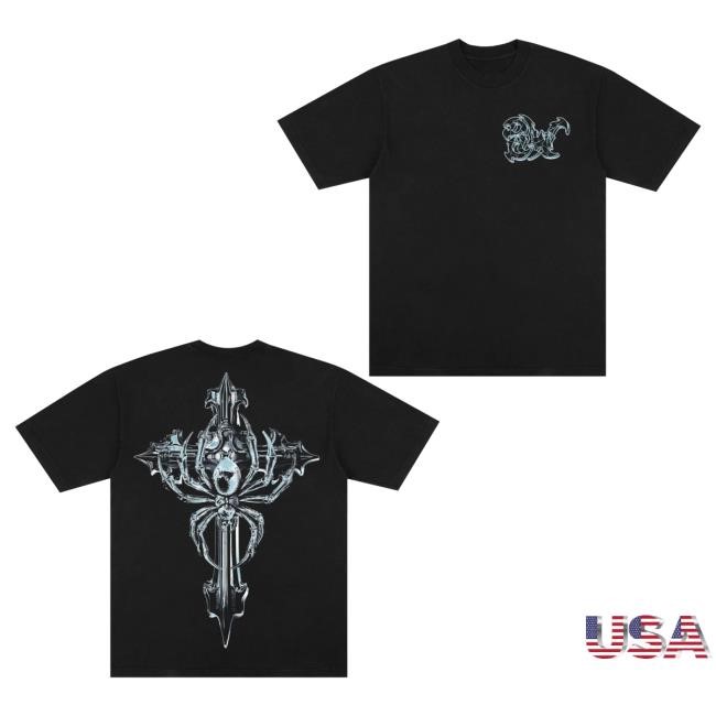 Official 8Thwndr Store Clothing 8Thwndr Spider Cross T Shirt Black