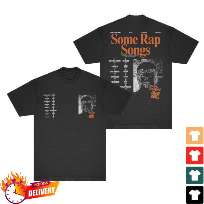 Some Rap Songs Tracklist Tee Shirt Earl Sweatshirt Official Store