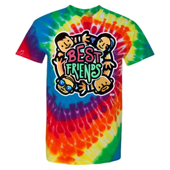 Official Shop Aew Apparel Clothing Merch Store All Elite Wrestling Best Friends - Ring Tie Dye Tees ShopAew