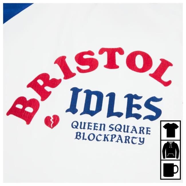 Official Idles Merch Store Shop Idles Band Queen Square Fitted Raglan Tshirt
