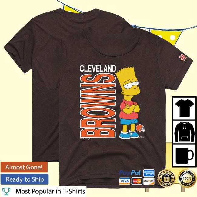 Official Cleveland Browns Homage x The Simpsons Unisex Hot Shirt - Brown