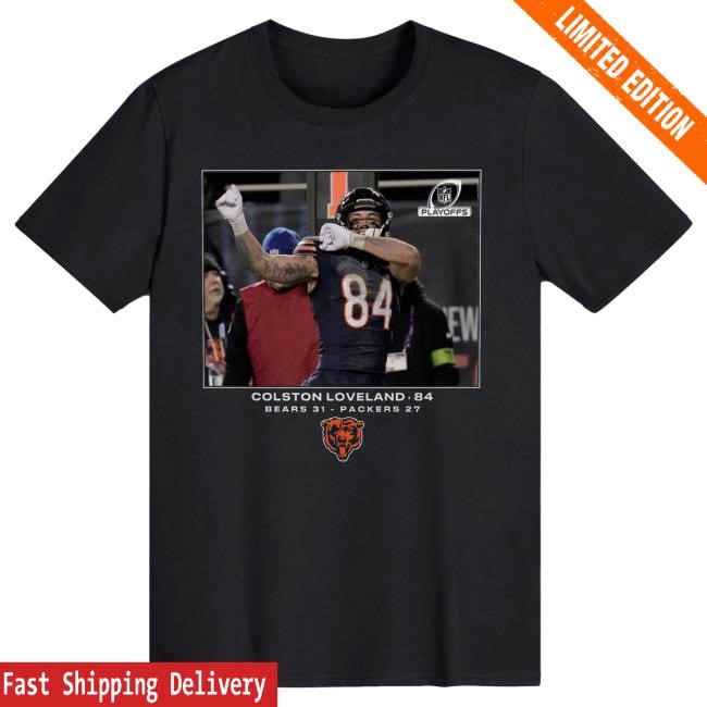 Womens Colston Loveland Chicago Bears NFL Flash Tee Trend Game Day Release