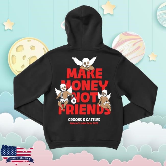 Crooks & Castles - Money Not Friends Hoodie Crooks & Castles Store Merch