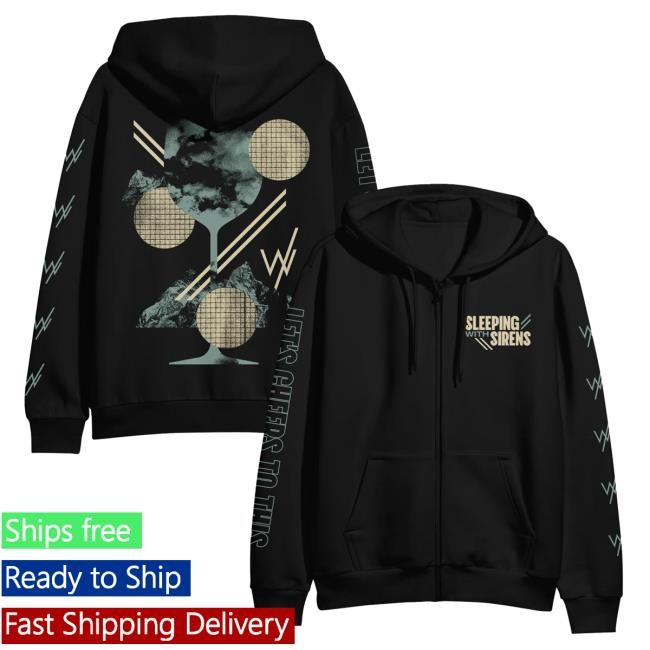 Sleeping With Sirens Collage - Black Zipper Sirens Merch Sleeping With Sirens Collage - Black Zip Hoodie Sirens Merch