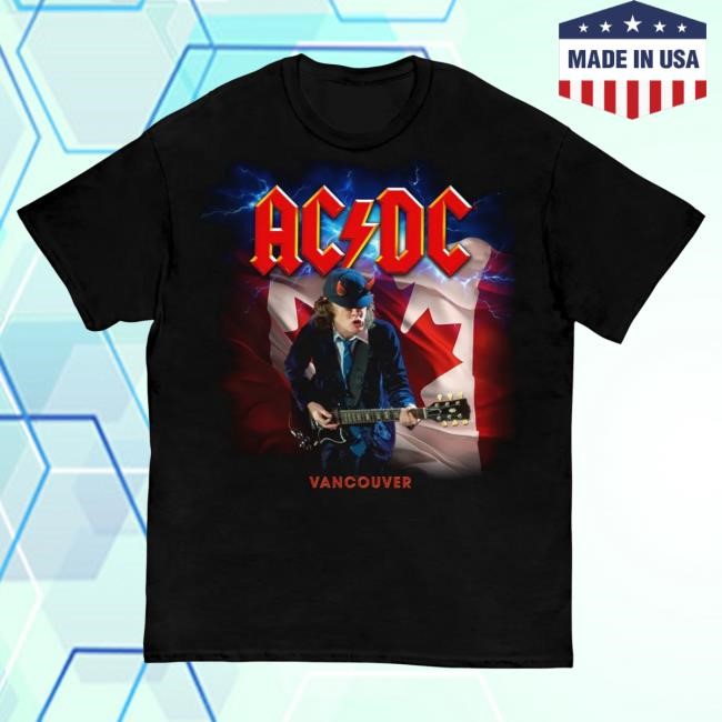 Official AcDc Merch Store Ac/Dc Vancouver PWR UP Tour T Shirt